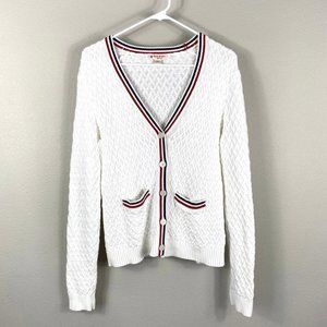 Brooks brother cotton v necn tennis Cardigan preppy women's size medium